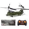 XKlemBauklode Modello di elicottero RC, S026H Dual-Rotor Trasporto Aereo 2.4G 3CH Dual-Rotor Elicottero Militare, RC Modello di Aereo Militare per Adulti (versione RTF)