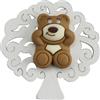 DLM Bomboniere DLM-A334 Bomboniere 12 Calamite Magnete Albero della vita in Legno Orso Orsetto Maschio Confettata Segnaposto Battesimo Bambino Nascita Bimbo Compleanno Maschietto cm 5x5