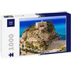 Lais Puzzle Calabria, Tropea - Vista della Chiesa di Santa Maria del'isola e della Bellissima Spiaggia. Italia 1000 Pezzi