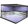 Baoblaze 1/64 Modello di Parcheggio Doppio Strato Acrilico Veicolo Garage Vetrina da Collezione per Diecast Car Figure Collezione Diorama, Mattoni Blu