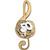 DLM Bomboniere DLM-A757 kit 12 pezzi - Magnete Portafortuna Chiave di Sol con Numero 50, Calamita in Legno per Anniversario di Matrimonio, 10x4 cm