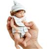 Faroby Mini Bambola in Silicone, Bambola realistica in Pelle Morbida da 6 Pollici con Cappello e Vestiti per Bambini, Giocattoli, Oggetti di Scena per Fotografia, Style1