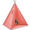 NIGORIY Tipi Tenda per bambini, 120 x 120 x 140 cm, Tippi, tenda da gioco pieghevole, per bambini, per interni ed esterni, per cameretta dei bambini, con catena luminosa opaca (rosa)