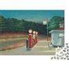 XCOFG Edward Hopper Gas Puzzle 1000 Pezzi Difficoltà Medio-Alt, Rompicapo opere d'arte famose nel mondo Adulti, museo Idea Regalo Perfetto, Impegnativi Puzzles dipinto Bellissimi Con Colori Brillant