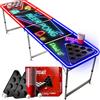 Beer Pong Set da Tavolo Ufficiale Spot Light | Neons | 1 Tavolo + 2 Rack + 22 Bicchieri Rossi + 4 Palle | Kit Completo | Set da Bere | OriginalCup®
