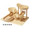 Generico Rompicapo in legno Pista con palline - di set di gioco di costruzione di piste per biglie professionale avanzato, design complesso di puzzle 3D, kit modello di montagne russe, giocattoli da co