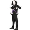 FIESTAS GUIRCA | Costume Killer Tricycle Adulto (52-54/L) - Giacca, Papillon, Pantaloni, Pettorina e Triciclo - Costumi Horror per Halloween, Carnevale e Feste in Maschera - Uomo - Nero