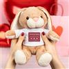 Wanapix | Coniglio Peluche Personalizzato con Foto e Testo | Peluche San Valentino | Idee Regalo Originale | Coniglietto | 14x19 cm | Song