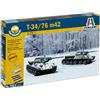 Italeri 7523 - T34/76 Mod.42 - Fast Assembly (2 Pcs) Model Kit Scala 1:72