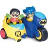 Toomies rocco giocattoli prima infanzia dc batcycle 2 in 1, multicolore