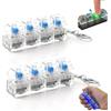 Generico Portachiavi Tastiera Fidget Toys-Portachiavi Fidget Keyboard Con Luce Led,Giocattolo Antistress Tastiera Con 4 Tasti,Fidget Tastiera Per Alleviare Lo Stress,Giocattolo Per Ufficio,E Viaggi (A 2PCS)