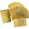 Générique Gioco di Poker Oro Metallizzato - Carte da gioco in PVC impermeabile, Set di gioco da tavolo professionale, carte per il libero | per Poker, Festival, riunioni