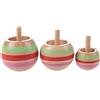 dissot 3 x trottola in legno 3 misure per bambini