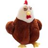 KUKUShining Peluche A Forma Di Gallo, Tenero E Morbido Peluche A Forma Di Pollo Soffici Pulcini Compagni Di Gioco For Scaldare Le Mani(Brown)
