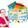Generic Disco didattico in legno magnetico per la visualizzazione di divisioni matematiche, innovativo libro di apprendimento per bambini di terza classe, scolastici versatili per la didattica