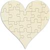 Kopierladen Karnath GmbH Puzzle a forma di cuore appuntito in legno - 18 pezzi, ca. 21 x 21 cm - puzzle personalizzabile, vuoto, non trattato