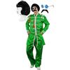 I LOVE FANCY DRESS LTD COSTUME TRAVESTIMENTO DA SOLDATO POP ANNI '60 CON PARRUCCA NERA, CIOCCOLATO E OCCHIALI A CERCHIO. ABITO ROSSO, ROSA, BLU O VERDE SMALL - XLARGE IN ESCLUSIVA PER I LOVE FANCY DRESS