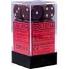 Chessex chx 25744 - set 12 dadi 6 facce 16mm puntinati - silver volcano