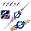 Bpoeee LED Light Up Sword, 7 Colour Changing LED Lights, Expandable Design with Motion-Sensitive Sound Effects, Auto-Eject Sheath, Realistic Handle, Ideal for Cosplay & Party Fun (Blue Gold)