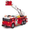 Dickie Toys RC camion dei pompieri, scala girevole a 360°, luce e suono, funzione di spruzzo d'acqua, accessori, 62 cm, rosso