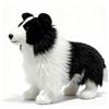 PuffPurrs Border Collie Peluche Realistica, Peluche Realistica Bianco e Nero Pastore, Dolce e Molto Intelligente Regalo, 28 CM/11 Pollici