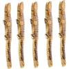 BESTonZON 5 Pz Modello di coccodrillo alligatore di legno non finito giocattolo animale dimenante Modelli giocattoli giocattolo di apprendimento bel giocattolo portatile artigianato decorare
