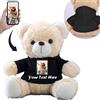 MeterBear Orso di Peluche Personalizzato con Nome Foto Personalizzato, Orsacchiotto Peluche Teddy Bear come Regalo Personalizzati per Donne Uomini a San Valentino, Regali di Natale (20cm)