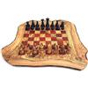 medina mood Scacchiera rustica taglia a scelta S/M/L/XL con 32 personaggi di scacchi a mano in legno d'ulivo idea regalo (XL)