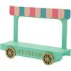 Toyvian camion dei gelati carretto gelati Home decor kid camion di cibo in miniatura camioncino dei gelati in legno decorazioni decorare Modello mini furgone dei gelati minuscolo ornamento