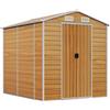 vidaXL Casetta da Giardino Marrone Chiaro 191x215x198 cm in Acciaio zincato