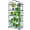 Paluplus Serra da Balcone e Giardino, Misura 69x49x155 cm, Struttura in Acciaio e Telo in PVC, adatta per colture Invernali e Protezione per Piante e Fiori -5873F (4 Ripiani)