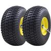 MARASTAR Gruppo pneumatico anteriore di ricambio per tosaerba John Deere serie 100 e 300, 15,2 x 15,2 cm, confezione da 2