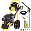 Waspper Idropulitrice a benzina 3200 PSI (220 Bar), Ducar DV196 196cc 4.3HP idropulitrice a gas ad alta pressione per auto, patio e giardino, WASPPER W3200VA