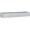 vidaXL Letto Rialzato Giardino 320x80x45 cm in Acciaio Zincato Argento