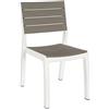 Keter - Sedia da giardino Harmony senza braccioli, Beige/Tortora