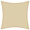 Brigros - Tenda Ombreggiante Esterno Quadrata In HDPE 180gr/m2 Con Anelli Inox, Anti-UV, Con Borsa, Telo Parasole Per Esterni Dimensioni 3x3, 4x4, 5x5, Vela Ombra Giardino (Beige, 3x3)