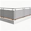 XUEHMIN Telo Frangivisto 80 x 800 cm Protezione Impermeabile, Protection UV Telo Copri Balcone, Copertura con Corde, Occhielli per Balcone, Grigio Chiaro