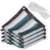AYLFBFU Rete Ombreggiante Rettangolare 2x3m, Protezione Solare Respirante Anti UV - Tenda Balcone Esterno - Tenda Sole per Giardino, Terrazzo, Patio, Cortile e Prato, Strisce Verde Scuro