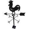 Generico Banderuola Gallo Segnavento in Ferro Battuto con Punti Cardinali cm. 125 x 75 con Piastra