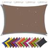 QIAQ Voile D'ombrage Imperméable Rectangulaire Toile Ombrage 95% Une Protection des Rayons UV pour Patio Jardin, Terrasse,Extérieur, Balcon (2x2m,Marrone)