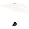 PAPILLON - 8091043, Ombrellone da giardino a parete 2,7 x 2,54 m, colore beige, bianco