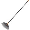 Fiskars Rastello, Assemblato Scopa per Foglie, 25, Lunghezza: 170 cm, Larghezza: 41,5 cm, Denti in plastica/Manico in Alluminio, Nero/Arancione, M, Solid, 1003464