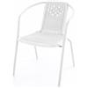 VERDELOOK | iOS, Sedia Bianca con Braccioli per l'Arredo del Giardino, 53.5x60.5x74 cm, Sedia da Esterno