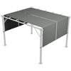 Outsunny Copertura per Pergola Gazebo da 3x3 m, Telo per Gazebo in Poliestere 180g/㎡ con Tasche e Cinghie per Aste, UV30+, Solo Copertura, 488x122 cm, Grigio Scuro