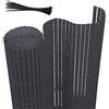 Joparri Canniccio in PVC, 90 x 1000 cm Recinzione con Rinforzo a 3 Pesi, Strisce stabili Antracite Schermo per Privacy per Giardino Balcone terrazza