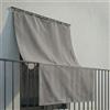 INTRECCI Tenda da Sole per Esterno, Tenda da Sole per Balconi, Impermeabile, a Caduta, 145x350 cm con Occhielli Laterali, Telo Ombreggiante, Riduce Luce e Calore, Migliora la Privacy, Colore Grigio
