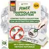 GREEN GUARDIA Trappola per coleotteri con speciale materiale adesivo - 12 trappole per coleotteri - ecologica contro tutti i coleotteri, trappola senza sostanze chimiche con forte superficie adesiva, atossica e