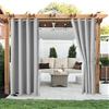 Hiseng Tende Gazebo per Esterno Impermeabili, Tende da Esterno con Occhielli Tenda per Balcone Idrorepellente 1 Pezzo Tenda Oscurante da Esterno Termica per Giardino (210x230cm,Grigio Chiaro)