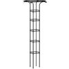 Garpotic Traliccio da giardino in metallo, obelisco per piante rampicanti, supporto per piante per uso interno ed esterno, telaio verticale per viti, fagioli, piselli e fiori (125 cm)