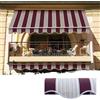 Generic Tenda da sole a caduta 300x250 cm Bordeaux/Crema, con braccetti e mantovana per balcone esterno, tessuto impermeabile 280gr/mq